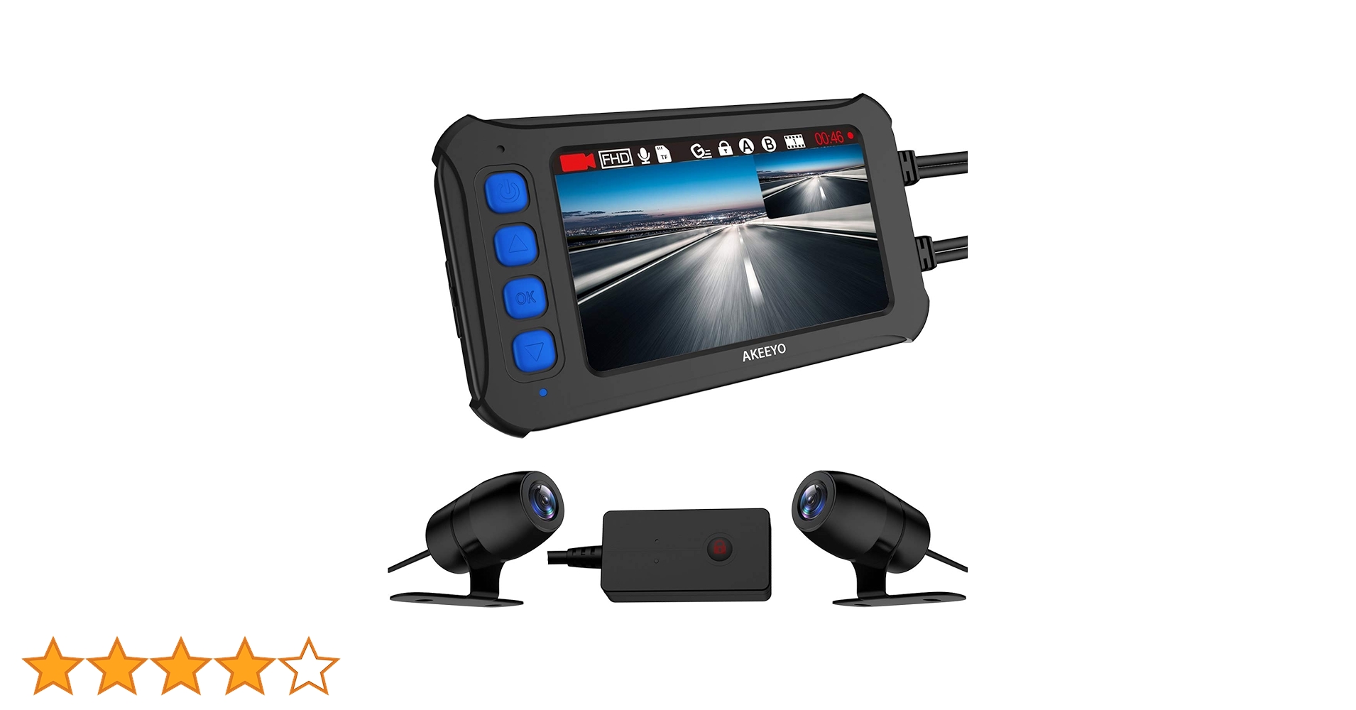 AKEEYO 前後カメラ 1080P ドライブレコーダー　2個セット 71FBBY8XEUL.jpg_BO30,255,255,